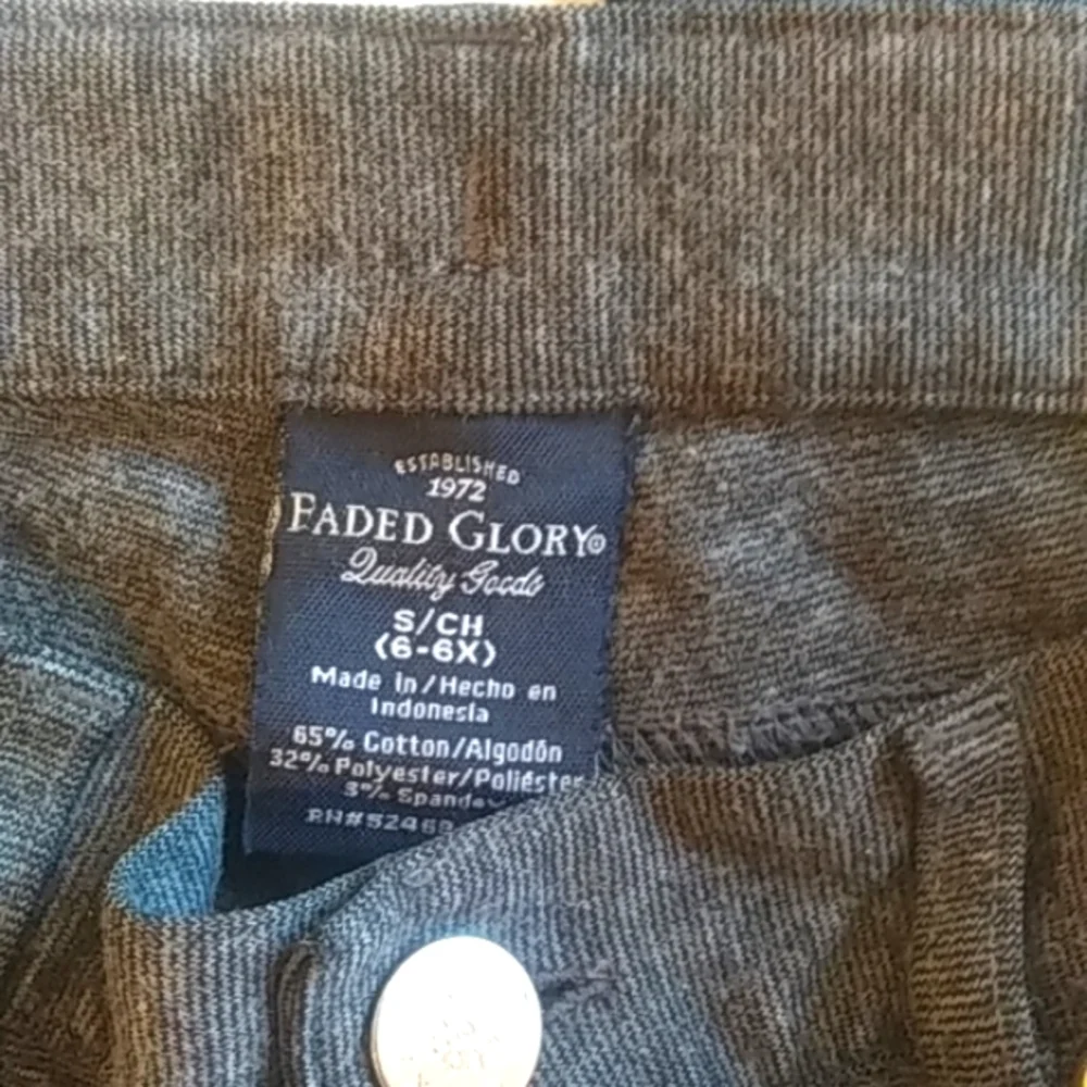 Dark Grey Heather Knit Stretch Jeans | S (6-6X)